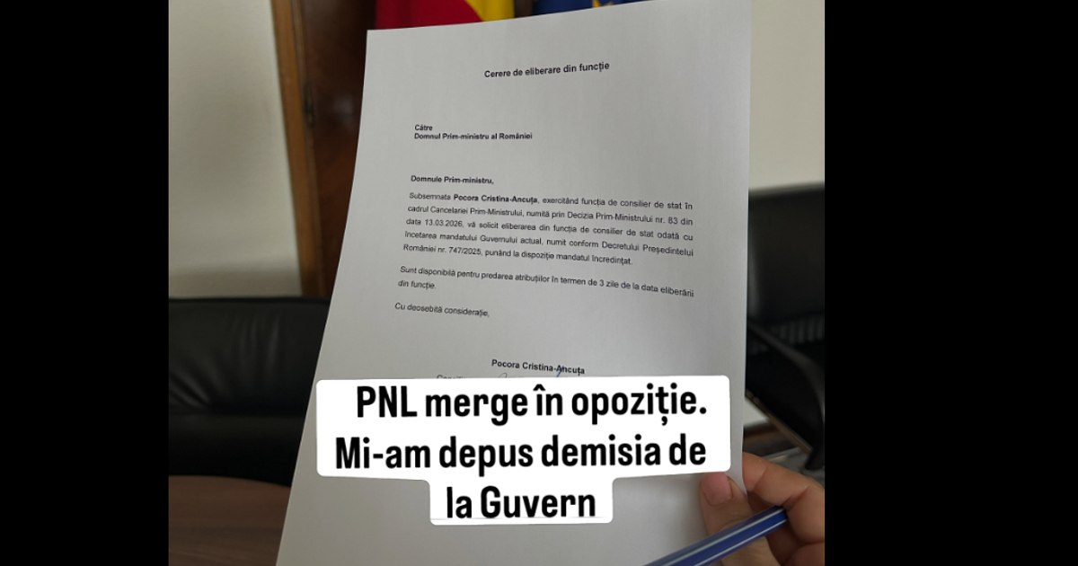 Prima demisie în Cancelaria premierului după ce PNL a trecut în opoziție