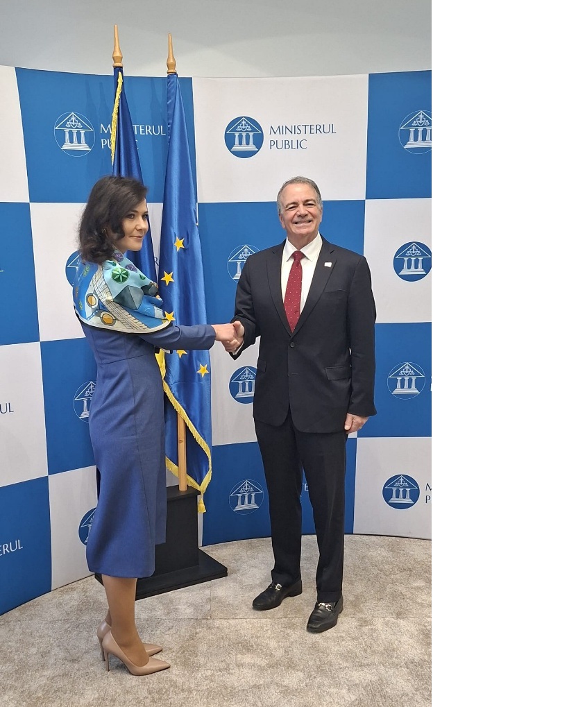 Întâlnire oficială la PICCJ între procurorul general Cristina Chiriac și ambasadorul SUA Daryl Nirenberg
