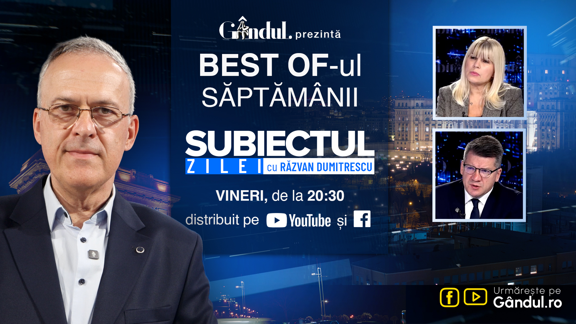Emisiunea „Subiectul Zilei cu Răzvan Dumitrescu” analizează criza politică și viitorul Guvernului Luca Niculescu