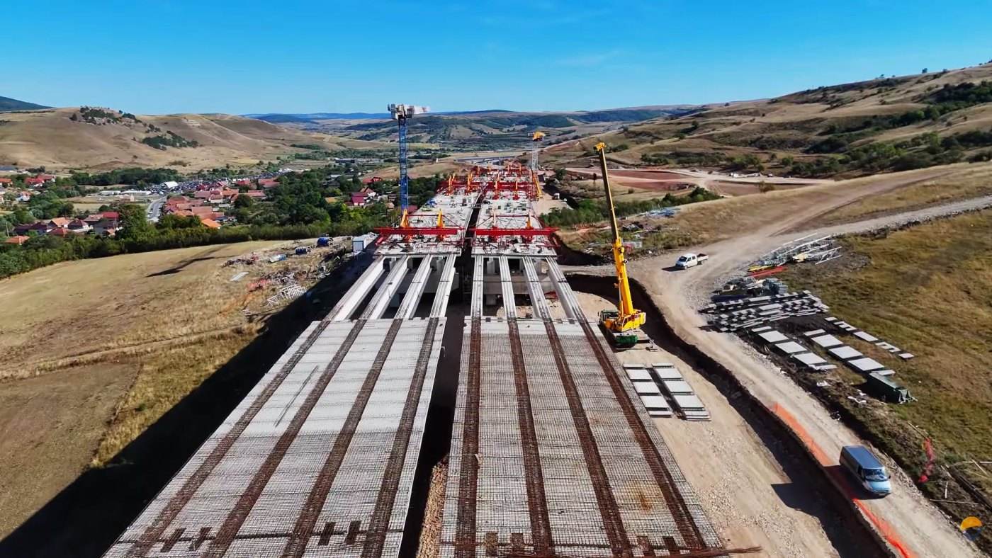 Stadiul lucrărilor la Autostrada Sibiu - Făgăraș: Progresul pe cele patru tronsoane