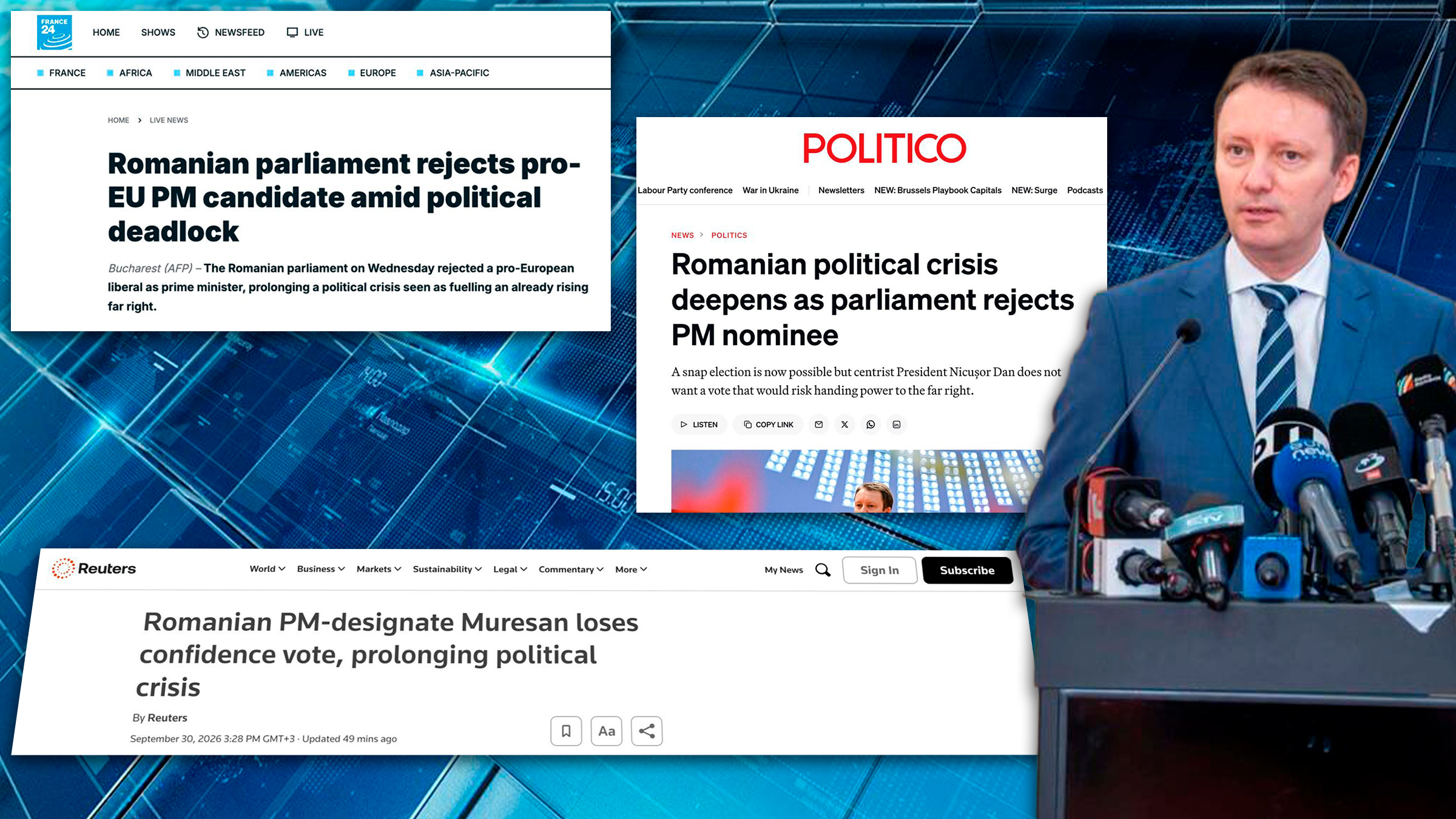 Analize internaționale după respingerea Guvernului Mureșan: se apropie alegerile anticipate în România