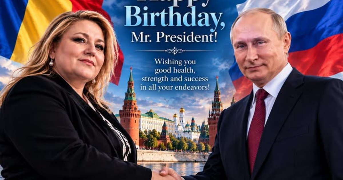 Diana Șoșoacă a transmis mesaje de felicitare președintelui rus Vladimir Putin